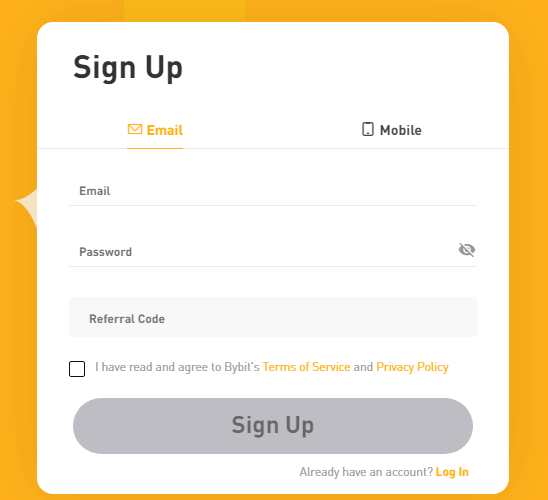 Account Opening Process at Bybit Exchange