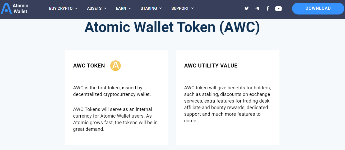 Atomic Wallet Review - About AWC Token