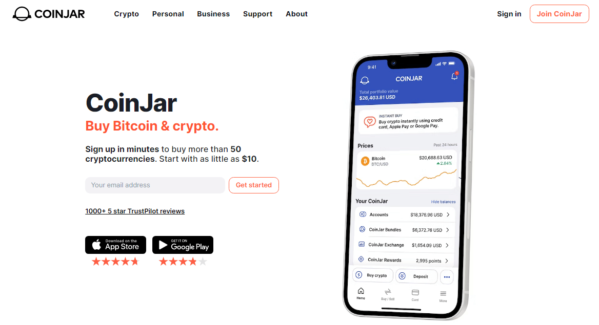 Coinjar Crypto Exchange