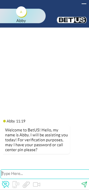 Live Chat - BetUs