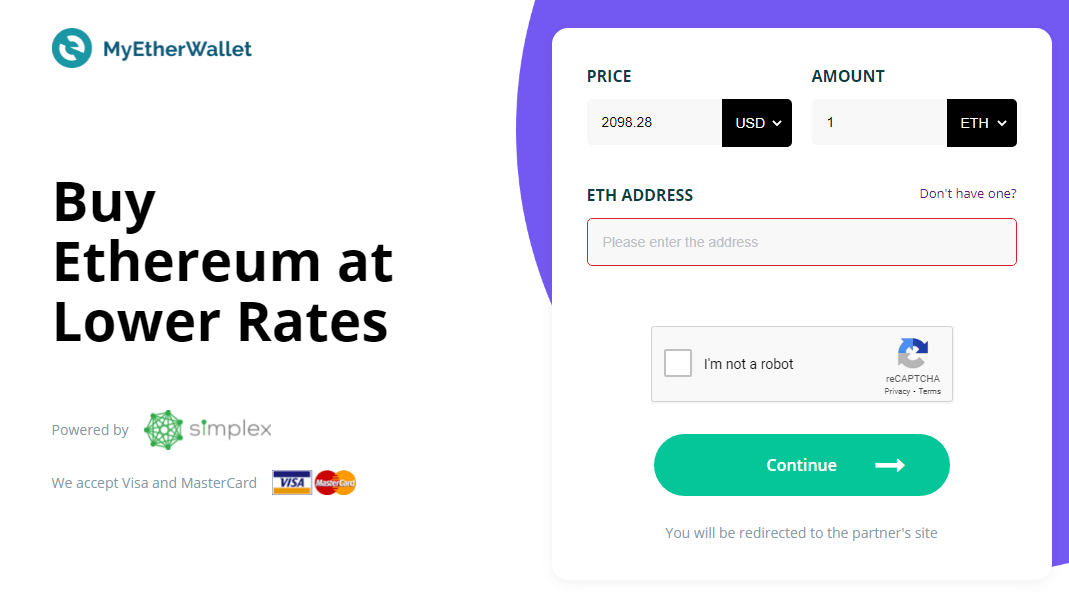 MyEtherWallet Review- Buy ETH at Low Rates