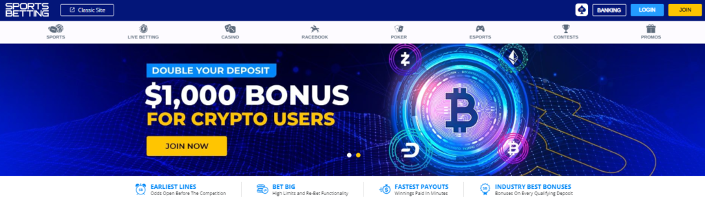 portsBetting.ag – Best Crypto Betting Site for In-Play Wagering