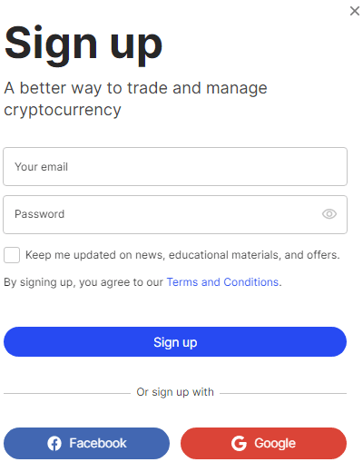 Bitsgap Sign Up Process