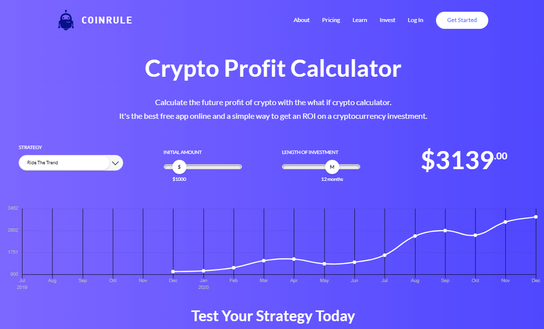 Coinrule Crypto Profit Calculator