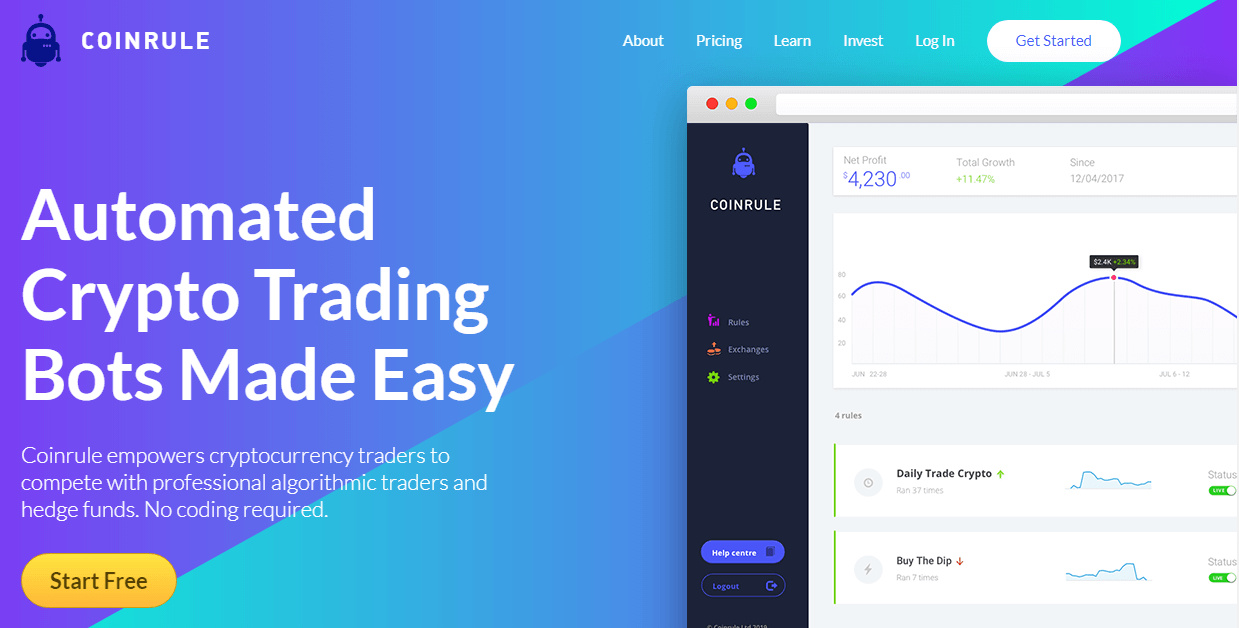 Coinrule User Interface