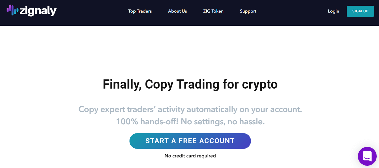 Crypto Copy Trading Service by Zignaly