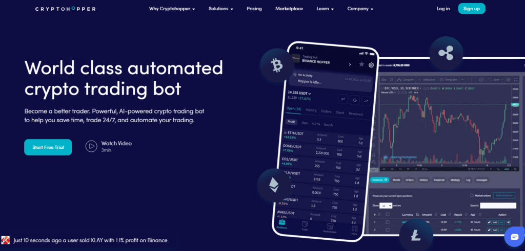 Cryptohopper Bot User Interface