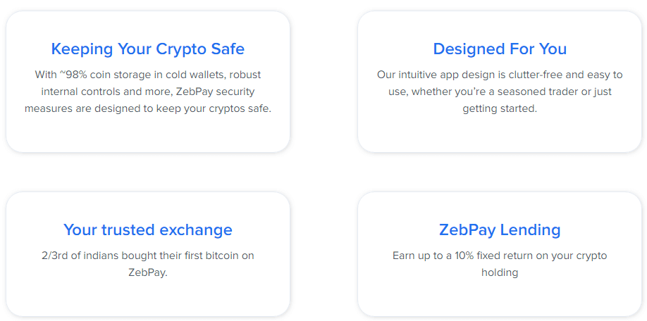 Features of Zebpay Exchange