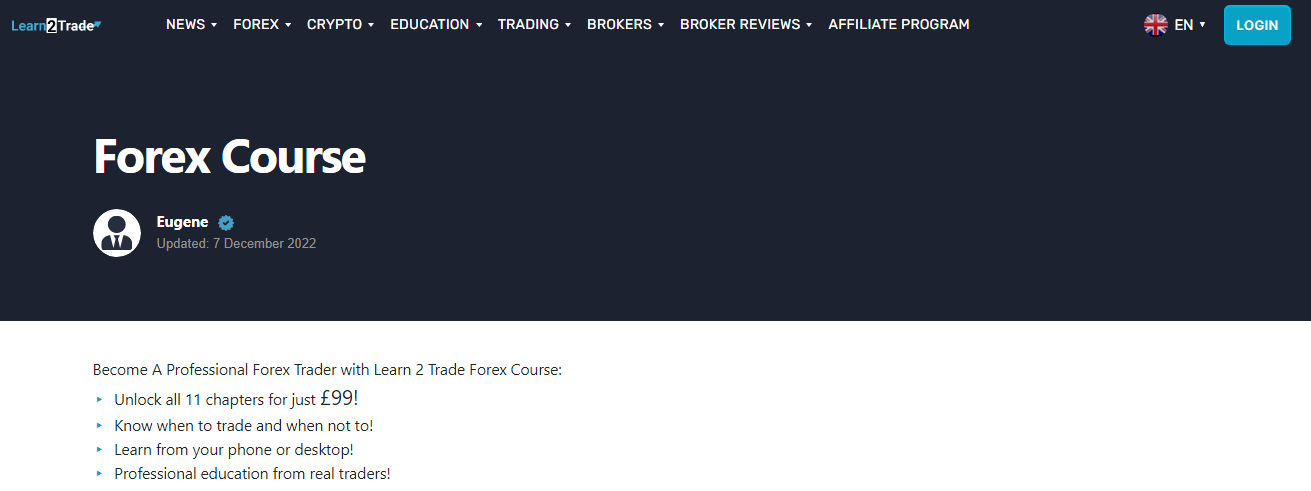 Forex Course by Learn 2 Trade