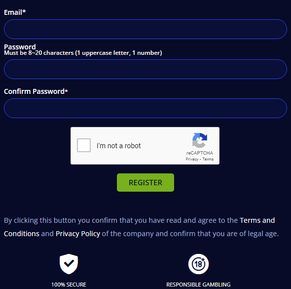 Nitrobetting Sign Up Process